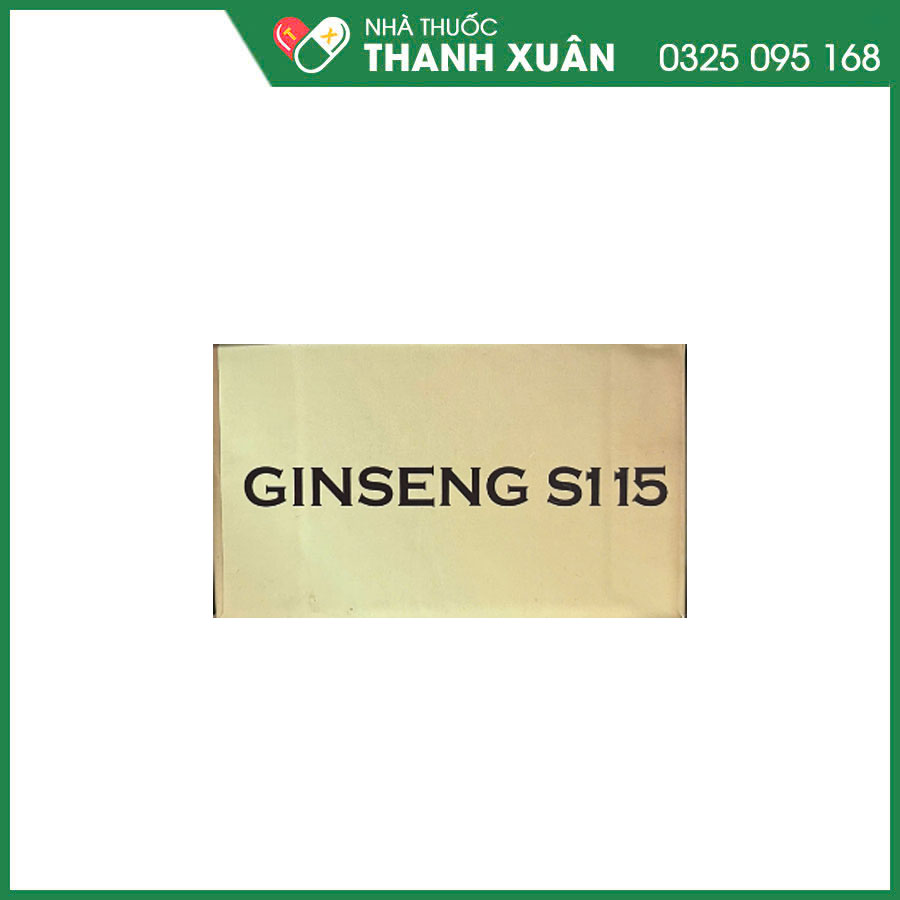 GINSENG S115 Sản phẩm giúp bồi bổ cơ thể, tăng sức đề kháng, giúp giảm mệt mỏi do thiếu vitamin